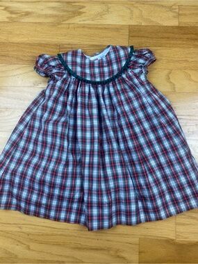 Bailey Boys short sleep red green holiday Christmas plaid dress 2T